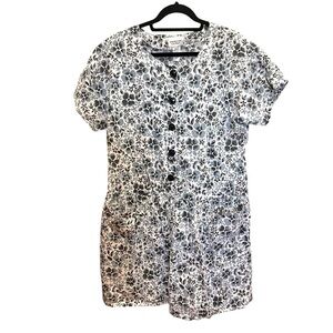Vintage Blair Improved Living Blue/White Floral Romper Size Large